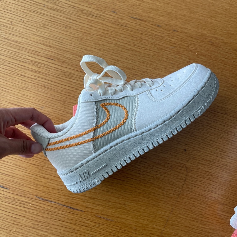 Women’s Bone and Orange Sneakers